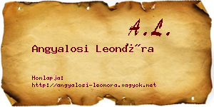 Angyalosi Leonóra névjegykártya